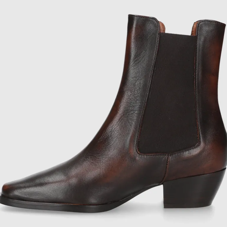 EN AVANT Damen Stiefeletten BT1695 Kalbsleder braun-kombi