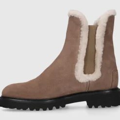 EN AVANT Damen Stiefeletten VALENCIA Veloursleder braun-kombi