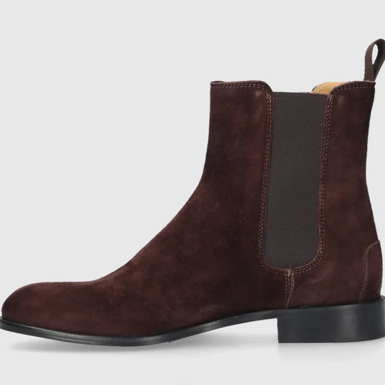 EN AVANT Damen Stiefeletten D0600003-311 Veloursleder dunkelbraun