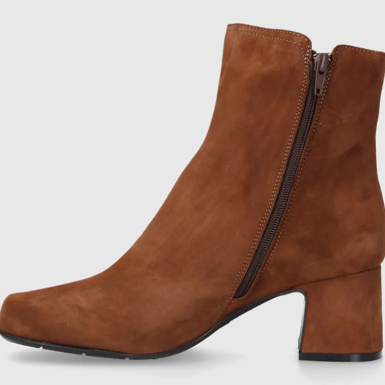 EN AVANT Damen Stiefeletten TL63 Veloursleder cognac