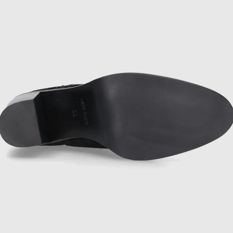 EN AVANT Damen Stiefeletten 706-03 Veloursleder schwarz