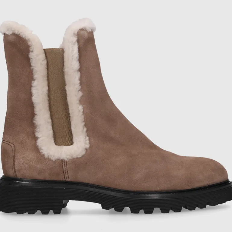 EN AVANT Damen Stiefeletten VALENCIA Veloursleder braun-kombi