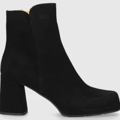 EN AVANT Damen Stiefelletten TL68 Veloursleder schwarz
