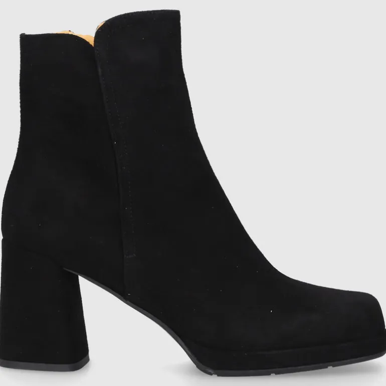 EN AVANT Damen Stiefelletten TL68 Veloursleder schwarz
