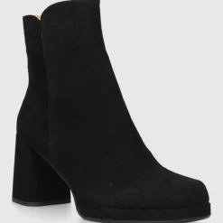 EN AVANT Damen Stiefelletten TL68 Veloursleder schwarz