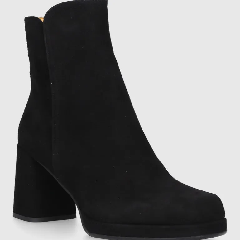 EN AVANT Damen Stiefelletten TL68 Veloursleder schwarz
