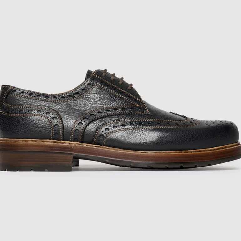 Heinrich Dinkelacker Herren Rio Full-Brogue W - Schwarz