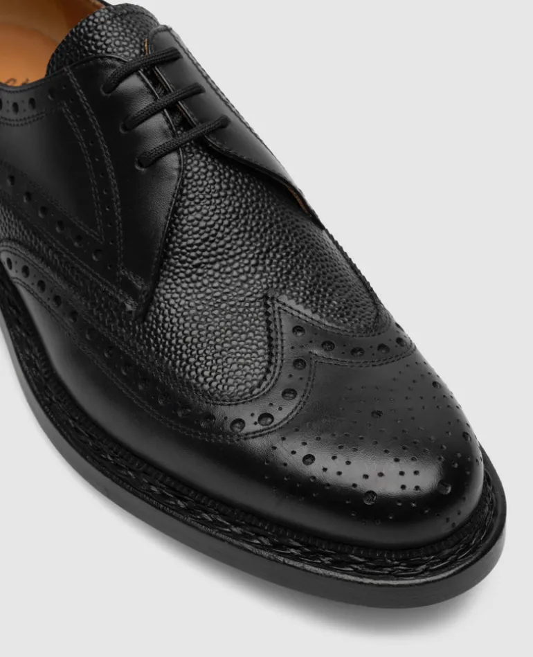 Heinrich Dinkelacker Herren Buda Full Brogue SG - Schwarz