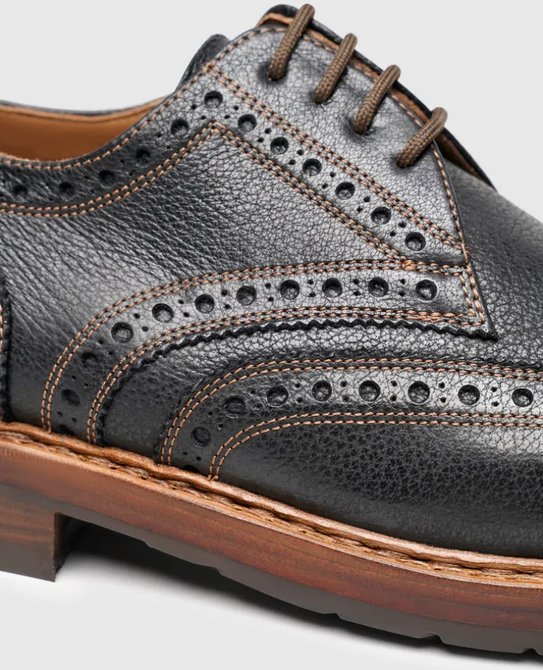 Heinrich Dinkelacker Herren Rio Full-Brogue W - Schwarz