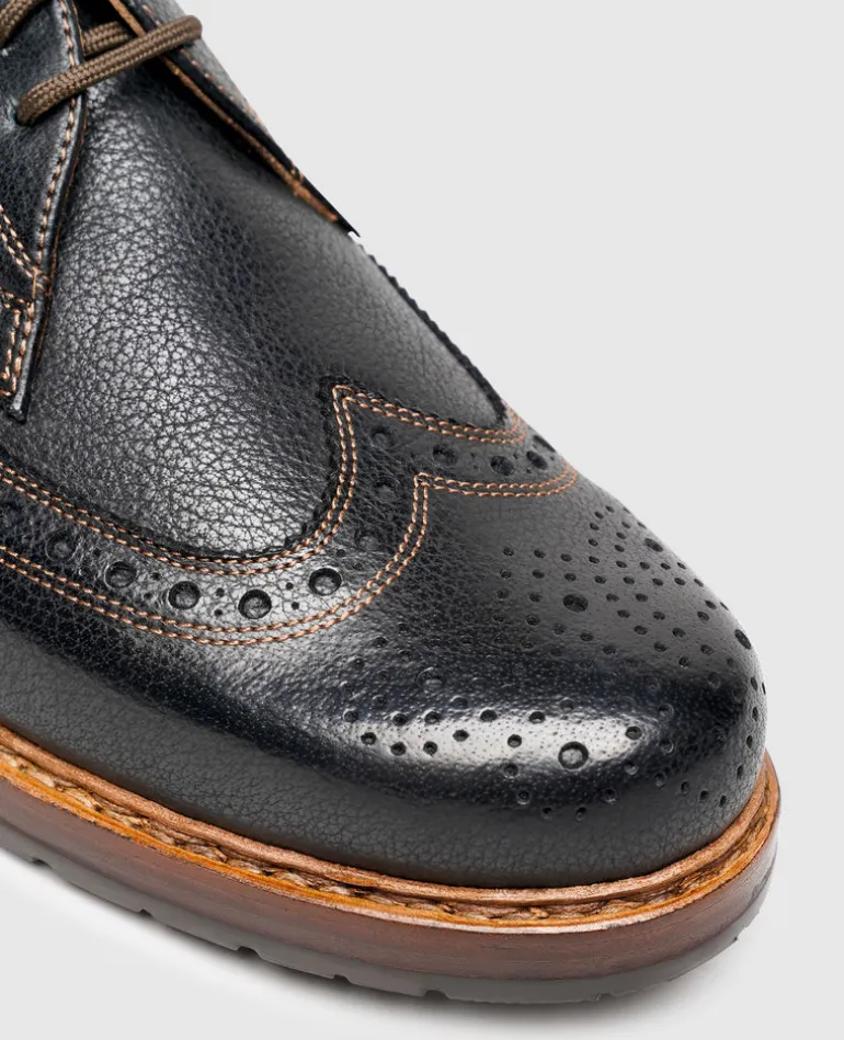 Heinrich Dinkelacker Herren Rio Full-Brogue W - Schwarz