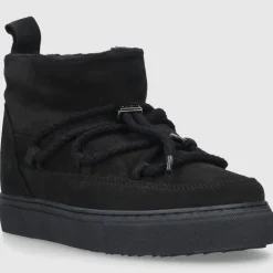 INUIKII Damen Stiefeletten CLASSIC LOW Veloursleder schwarz