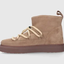 INUIKII Damen Stiefeletten CLASSIC LOW Veloursleder beige