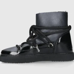 INUIKII Damen Stiefeletten GLOSS Kalbslackleder schwarz