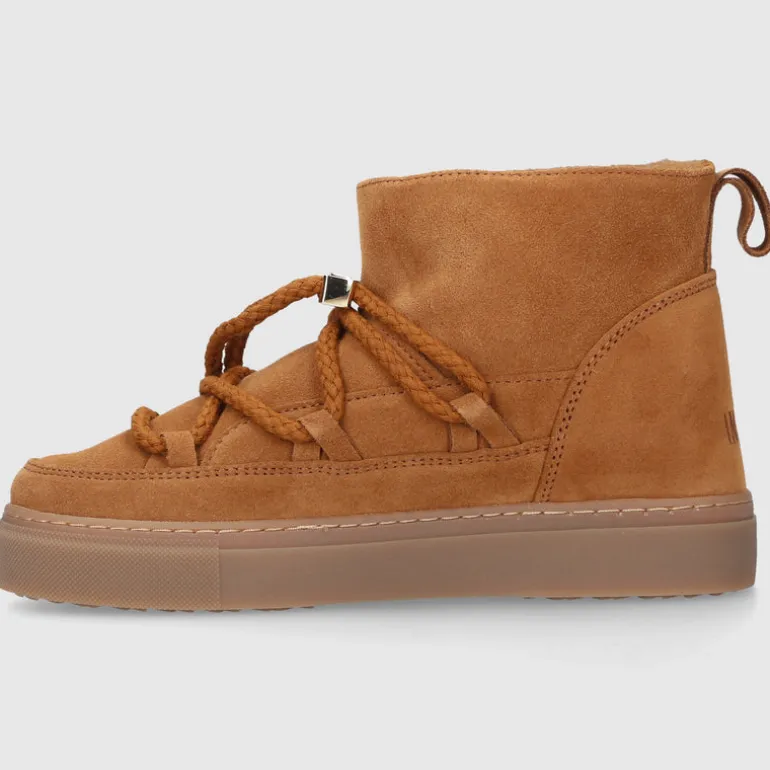 INUIKII Damen Stiefeletten CLASSIC LOW Veloursleder braun