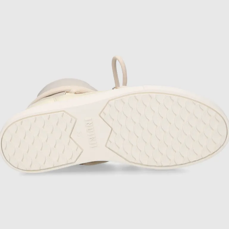 INUIKII Damen Stiefeletten GLOSS Kalbslackleder grau-kombi