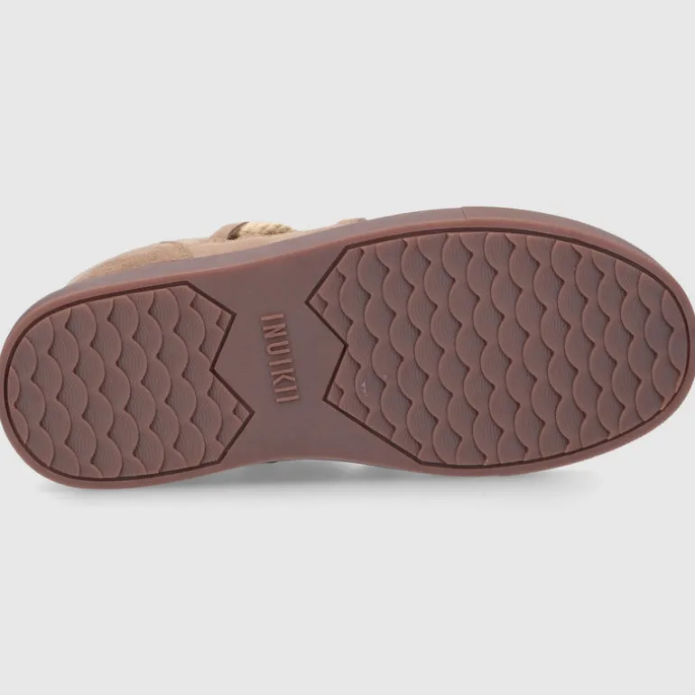 INUIKII Damen Stiefeletten CLASSIC LOW Veloursleder beige