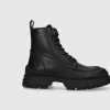 Moncler Herren Stiefeletten HEVEA CITY Kalbsleder schwarz