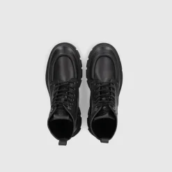 Moncler Herren Stiefeletten HEVEA CITY Kalbsleder schwarz