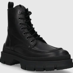 Moncler Herren Stiefeletten HEVEA CITY Kalbsleder schwarz