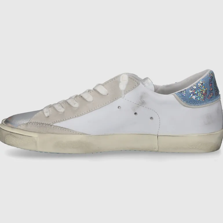 Philippe Model Damen SNEAKER PRLD WEISS-SILBER