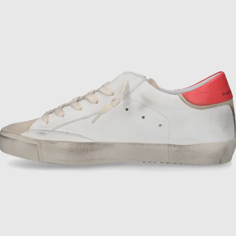 Philippe Model Damen SNEAKER PRLD WEISS-ORANGE