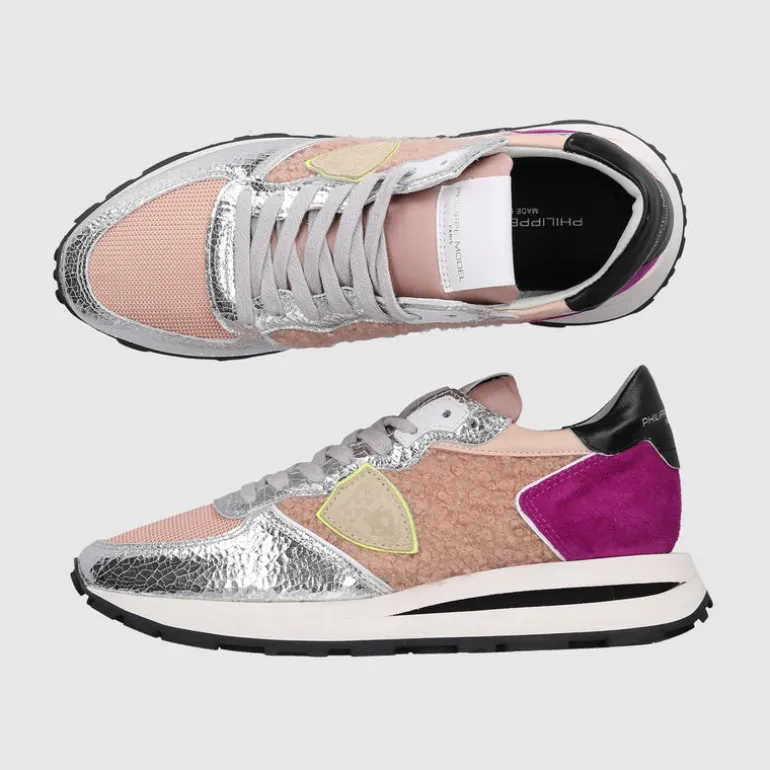 Philippe Model Damen Sneaker low TROPEZ Materialmix