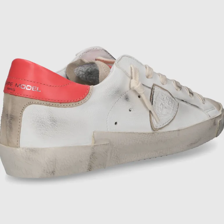 Philippe Model Damen SNEAKER PRLD WEISS-ORANGE