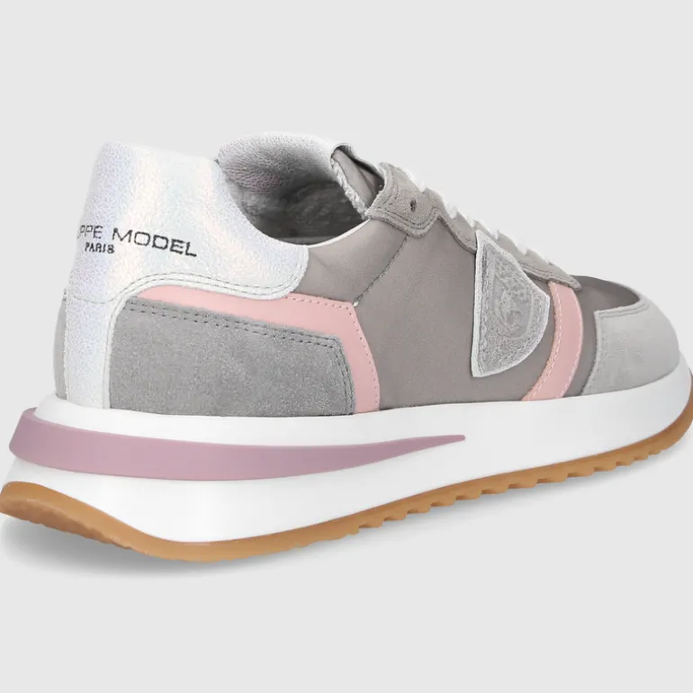 Philippe Model Damen SNEAKER TYLD GRAU-ROSA