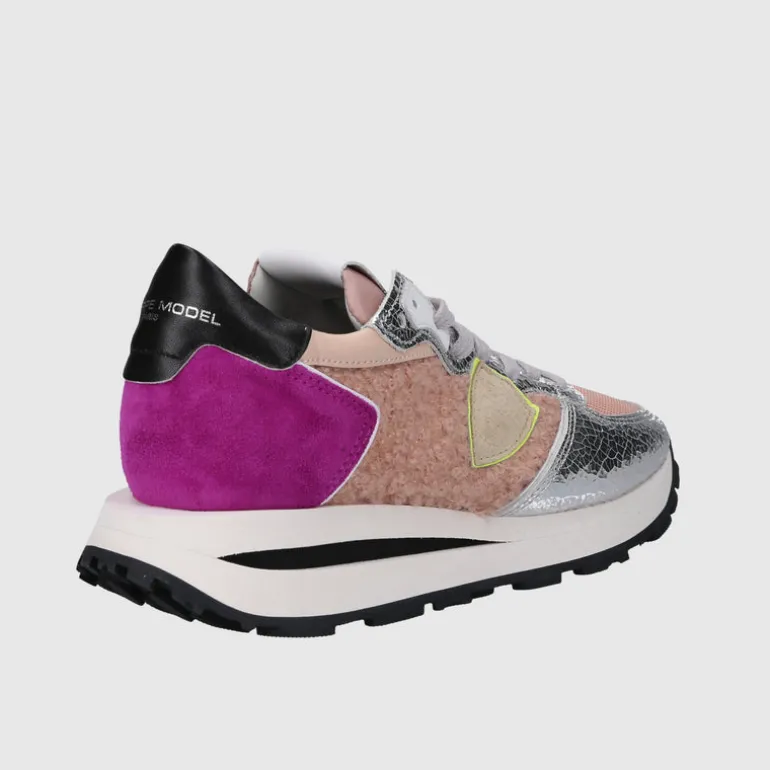 Philippe Model Damen Sneaker low TROPEZ Materialmix