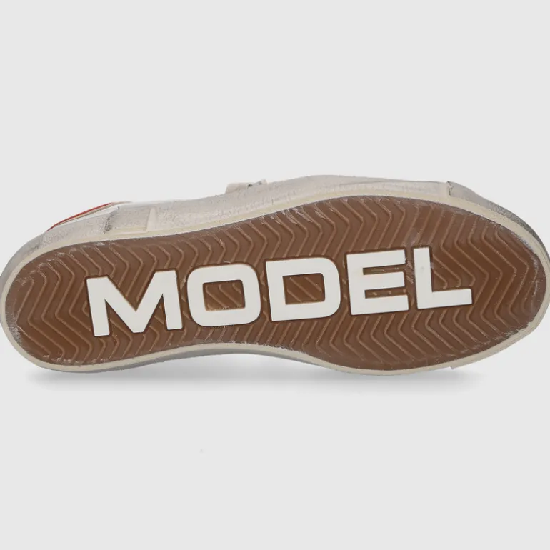 Philippe Model Damen SNEAKER PRLD WEISS-ORANGE