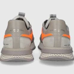 Philippe Model Herren SNEAKER OYLU GRAU-ORANGE