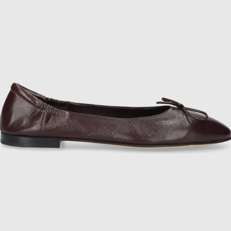Pomme D`OR Damen Ballerinas 0450C Kalbsleder dunkelbraun
