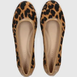 Pomme D`OR Damen Ballerinas 0971 Materialmix Leo