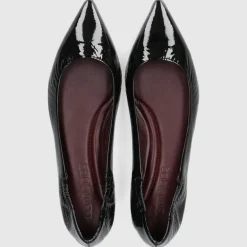 Pomme D`OR Damen Ballerinas 1720Y Nappalackleder schwarz