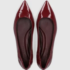 Pomme D`OR Damen Ballerinas 1720Y Nappalackleder bordeaux