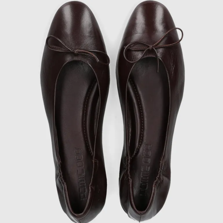 Pomme D`OR Damen Ballerinas 0450C Kalbsleder dunkelbraun