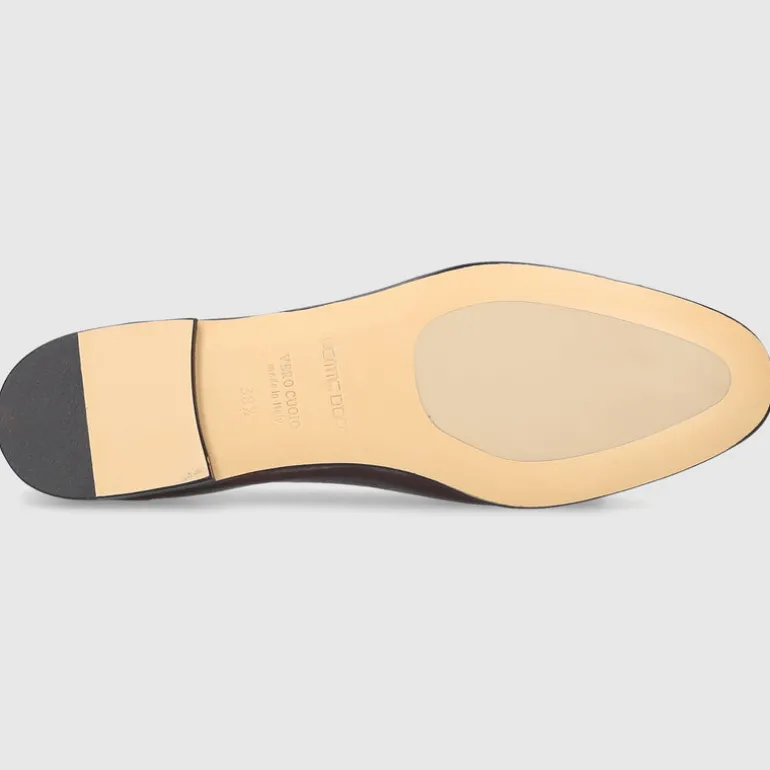 Pomme D`OR Damen Ballerinas 0450C Kalbsleder dunkelbraun