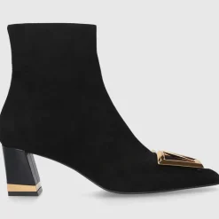 Roberto Festa Damen Stiefeletten RISAS Veloursleder schwarz