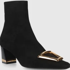 Roberto Festa Damen Stiefeletten RISAS Veloursleder schwarz