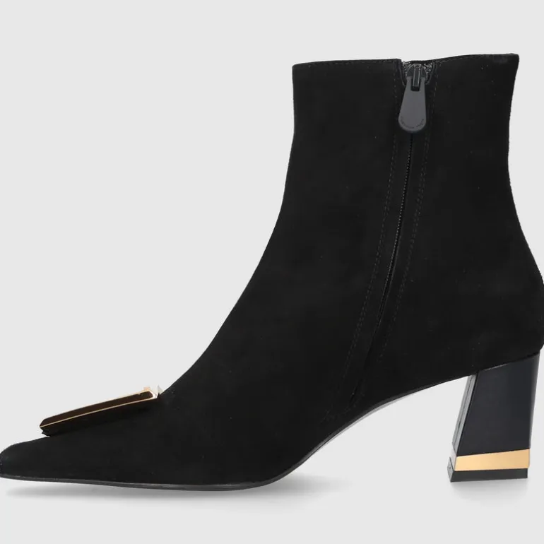 Roberto Festa Damen Stiefeletten RISAS Veloursleder schwarz