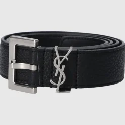 Saint Laurent Herren Gürtel YSL Kalbsleder