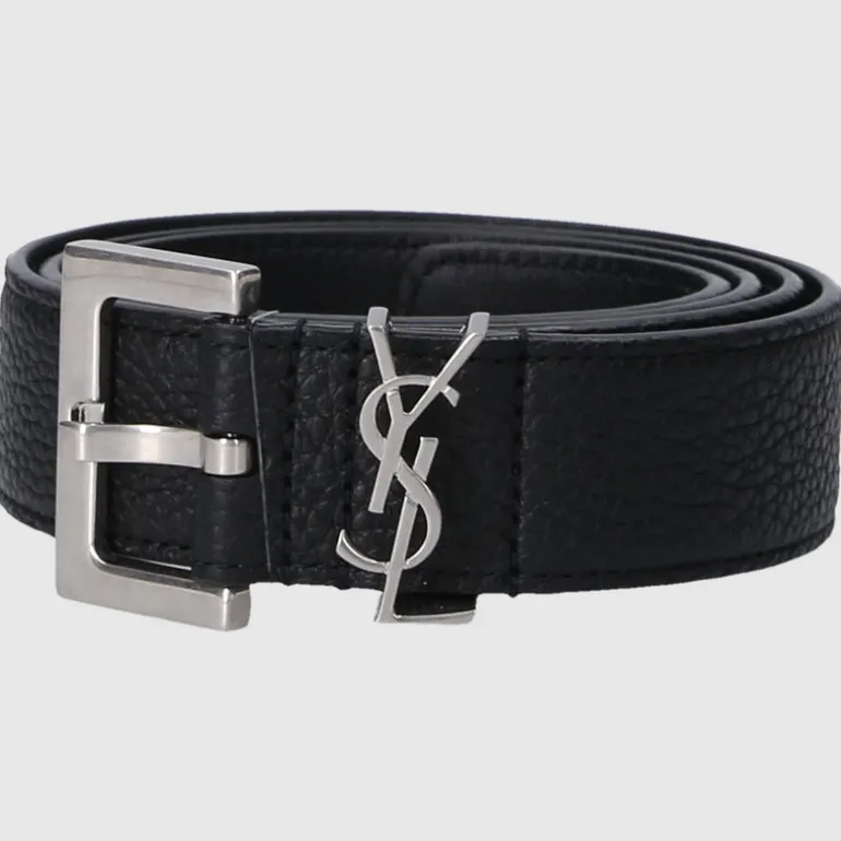 Saint Laurent Herren Gürtel YSL Kalbsleder