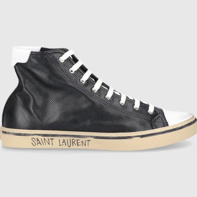 Saint Laurent Herren Sneaker high MALIBU Kalbsleder