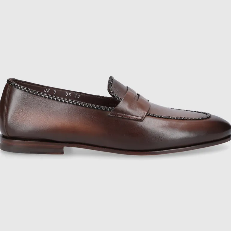 Santoni Herren Loafer 18399 Kalbsleder