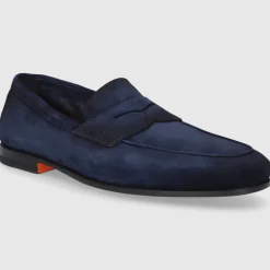 Santoni Herren MOKKASIN MCNC18837SA4SEAA DK-BLAU