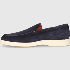 Santoni Herren MOKKASIN MGDT17824TICBGEX DK-BLAU