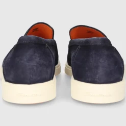 Santoni Herren MOKKASIN MGDT17824TICBGEX DK-BLAU