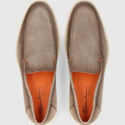 Santoni Herren MOKKASIN MGDT17824TICBGEX BRAUN
