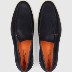 Santoni Herren MOKKASIN MGDT17824TICBGEX DK-BLAU