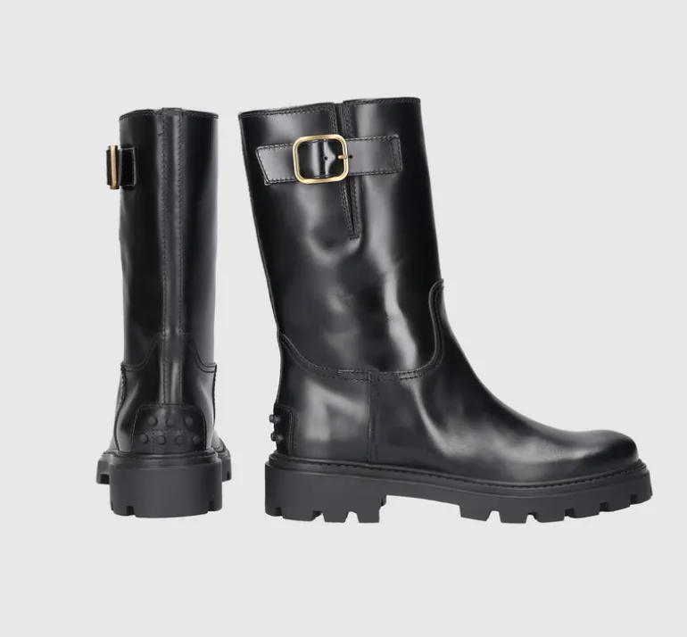 Tod's Damen Stiefeletten BIKER Kalbsleder
